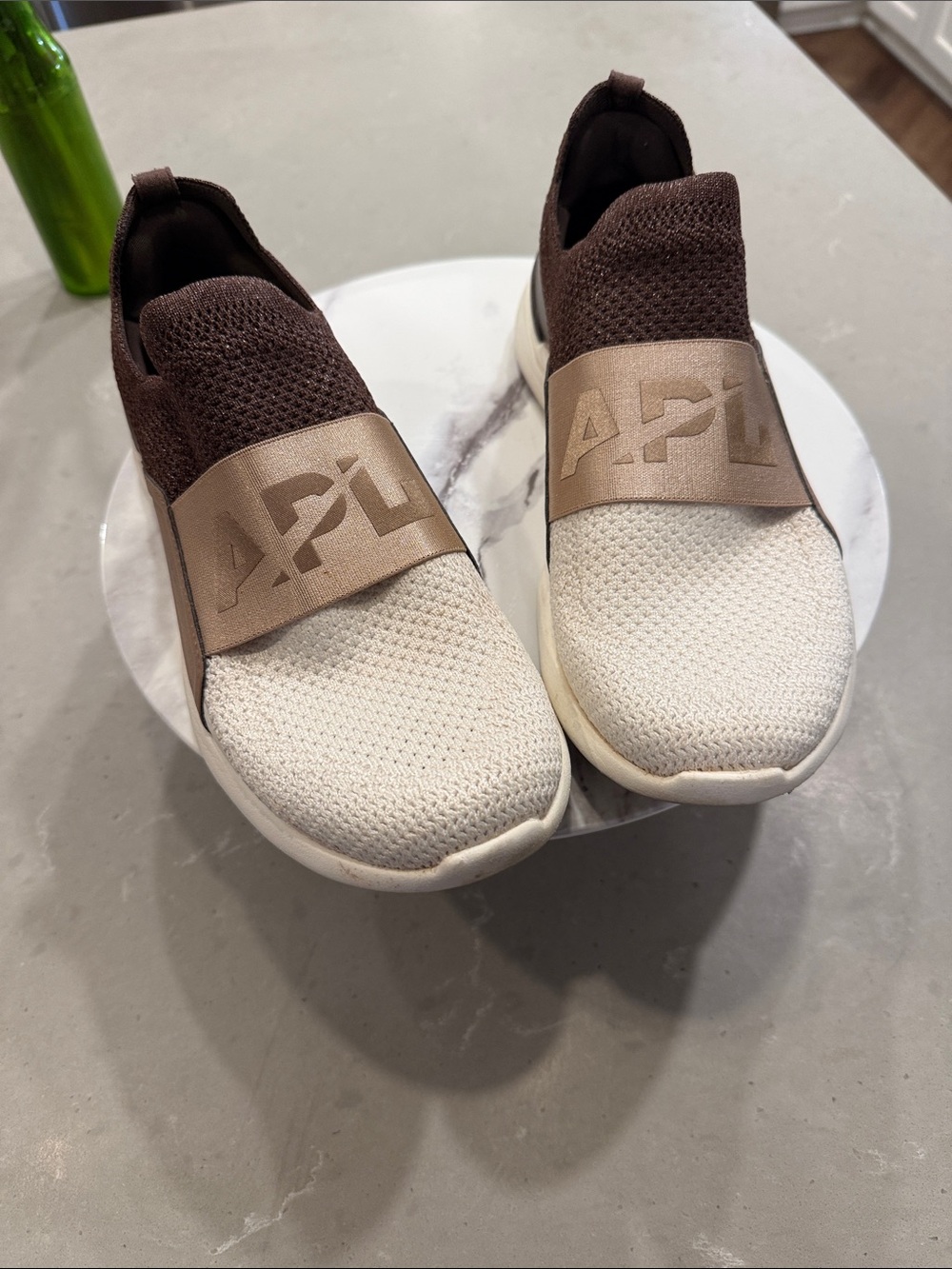 APL Slip-On Knit Sneaker - Brown & Cream